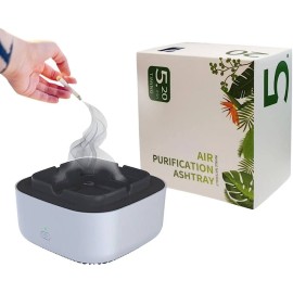 Електричен пепелник со филтер и прочистувач на воздух