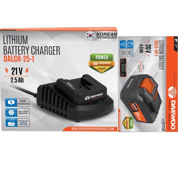 Daewoo komplet polnach 21 v bateria 20 v 40 ah u force