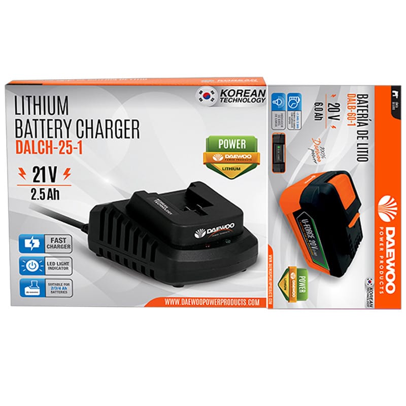 Daewoo komplet polnach 21v bateria 20v 60ah u force