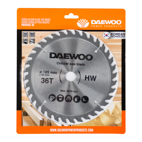Dwsb185 36 kruzhna pila za drvo 185x20x36t