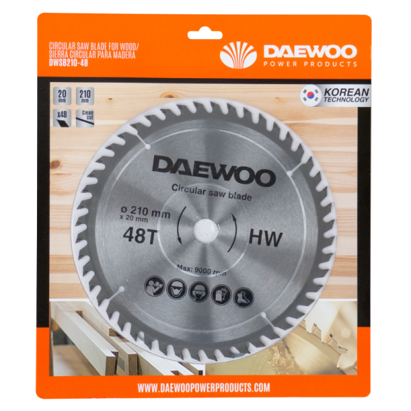 Dwsb210 48 kruzhna pila za drvo 210x20x48t